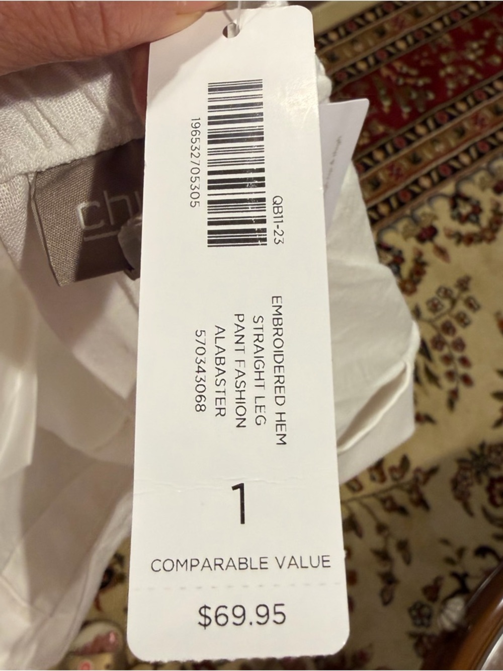 Chico's Linen-Blend Straight Leg Pants - Picture 5 of 8